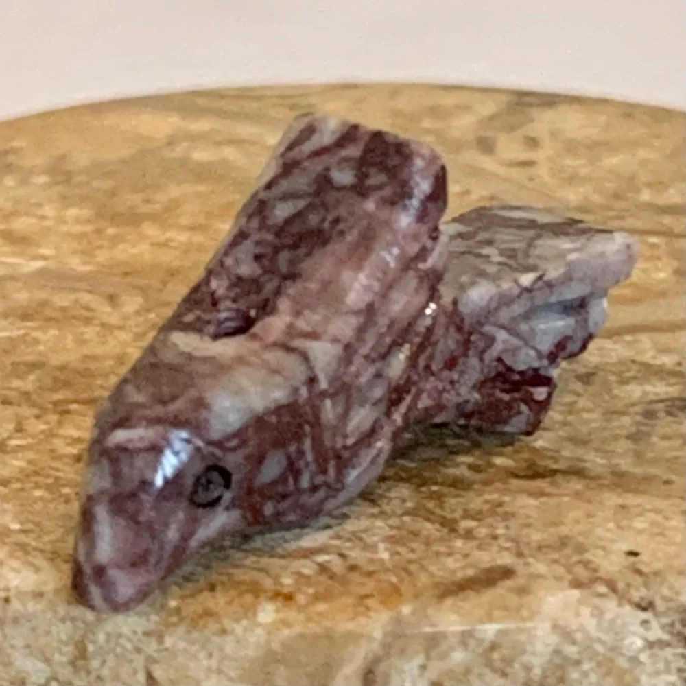 Zuni Style Bird Fetish Bead Drilled Stone Native American Animal Carving .9”